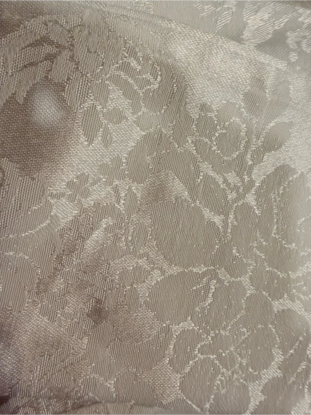 8 Elegant White Damask Decorative cloth napkins - Unbranded